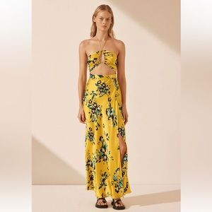 NWT Shona Joy silk cross front midi dress with slit 4